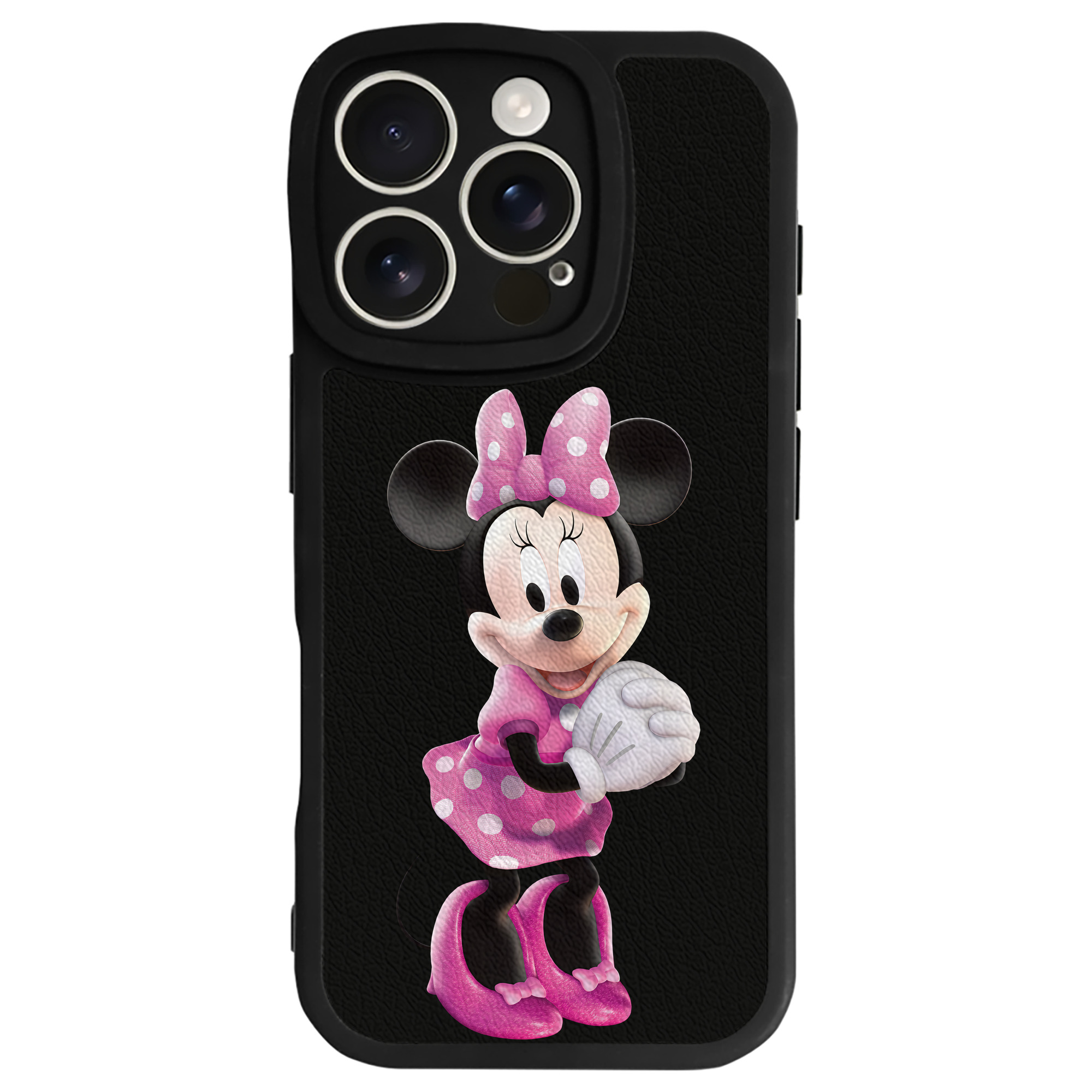 （画像用） ミッキーマウス Mickey Mouse 【iPhone 16シリーズ対応】シリコンスマホケース（レザー調） 材質：シリコン